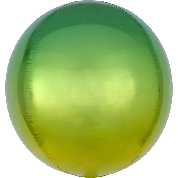 Kugelballon Grün-Gelb 40cm