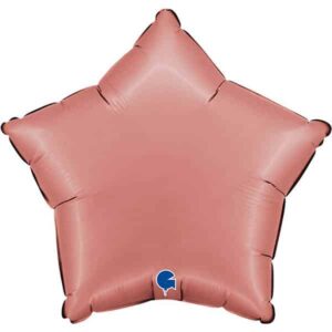 45cm Stern satin roségold