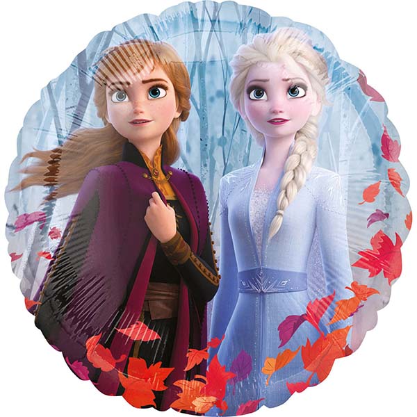 Frozen 2, Elsa & Anna, Rückseite Olaf, Folienballon, rund, 45cm