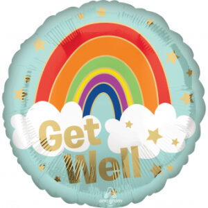 Get Well! Folienballon, rund, 45cm