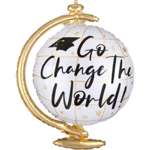 Globus 'Change the World', Folienballon,58cm x 58cm