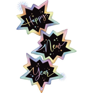 "Happy New Year" TRIO, Folienballon, 129 cm