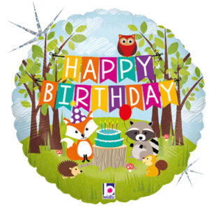 Folienballon Happy Birthday Waldtiere