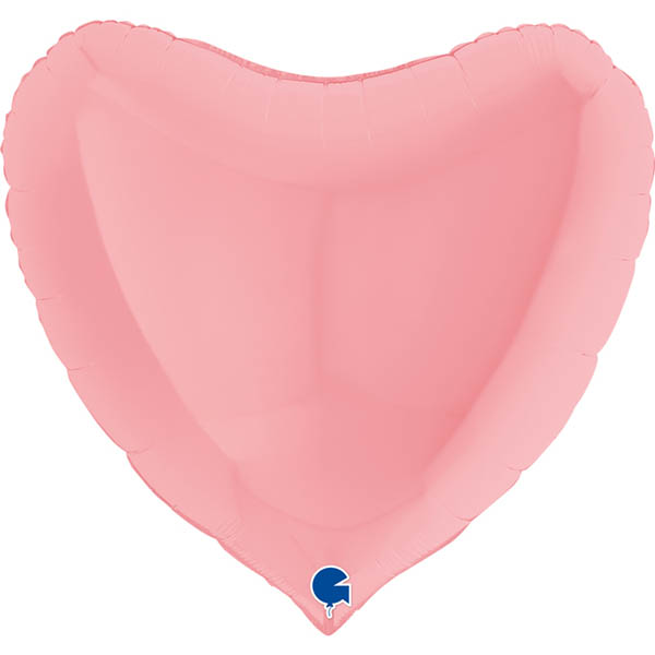 Herzballon Pastell Rosa / Folie / 75cm