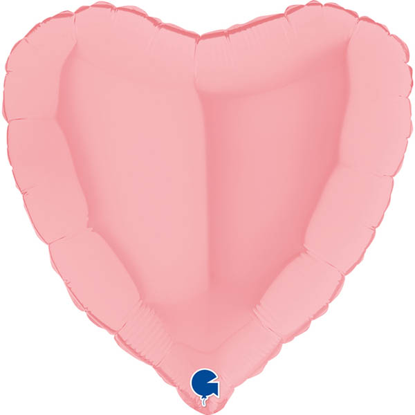 Herzballon Rosa Pastell / Folie / 45cm