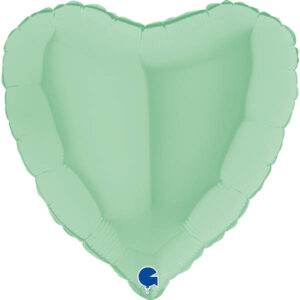 Herzballon Pastell Mint / Folie / 45cm