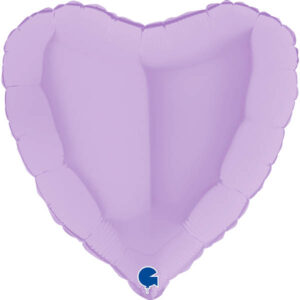 Herzballon Lila Pastell / Folie / 45cm