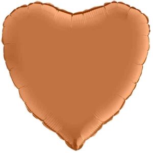 Herzballon Satin Caramel / Folie / 45cm