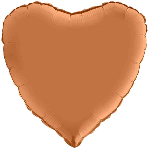 Herzballon Satin Caramel / Folie / 45cm