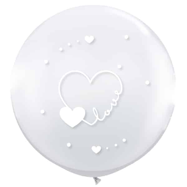 Standesamt Ballon Himmelsherzen / Befüllter Latex - Ballon / circa 90cm – Bild 9