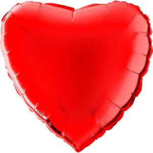Herzballon Metallic Rot / Folie / 56cm