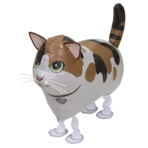 Katze gefleckt, Airwalker, Folienballon, L circa 60 cm