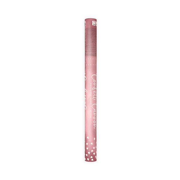 Konfettishooter, Folienkonfetti / roségold Herzen, Reichweite ca. 5-8 m, L 60 cm