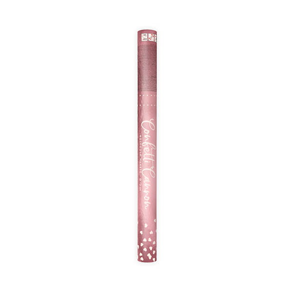 Konfettishooter, Folienkonfetti / roségold Herzen, Reichweite ca. 5-8 m, L 60 cm – Bild 4