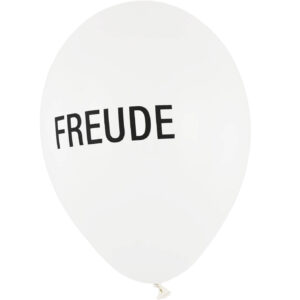 Ballon FREUDE weiß 28cm / Latex