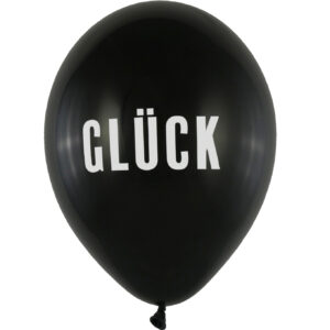 Ballon GLÜCK schwarz 28cm / Latex