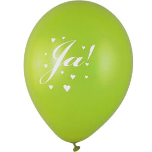 Ballon Ja! grün 28cm / Latex