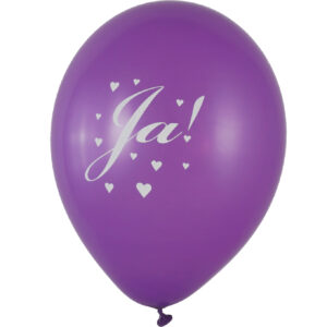 Ballon Ja! violett 28cm / Latex