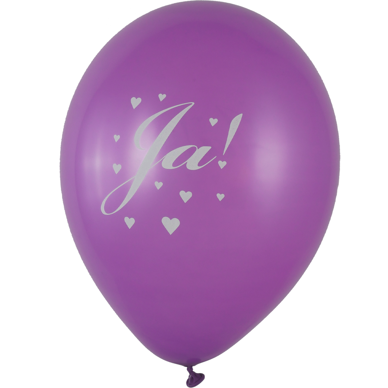 Ballon Ja! violett 28cm / Latex – Bild 2