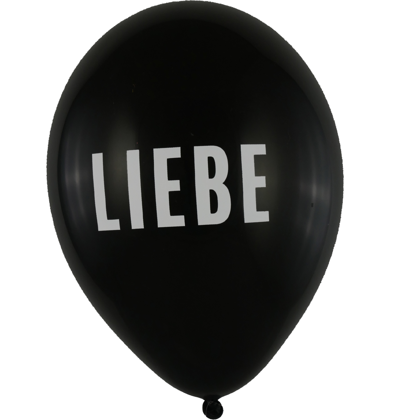 Ballon LIEBE schwarz 28cm / Latex – Bild 2