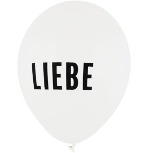 Ballon LIEBE weiß 28cm / Latex