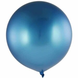 Latexballon, Blau Chrome, 60cm / 36