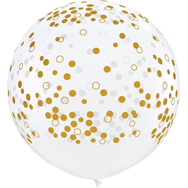 "BIG BANG"/ Befüllter transparenter Latex - Ballon / circa 90cm / Farben WÄHLBAR – Bild 11