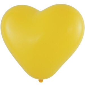 Herzballon gelb 45cm / Latex