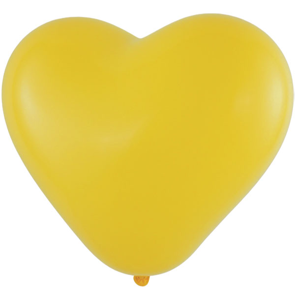 Herzballon gelb 45cm / Latex