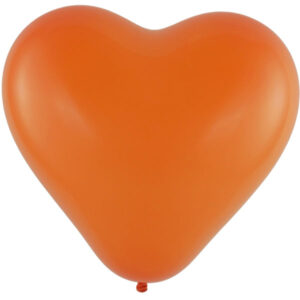 Herzballon orange 45cm / Latex