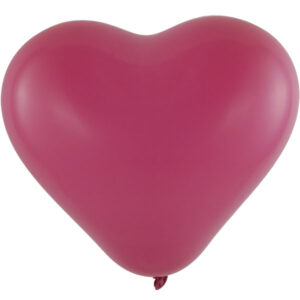 Herzballon fuchsia 45cm / Latex