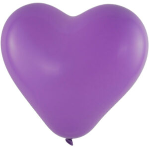 Herzballon lavendel 45cm / Latex