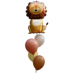 Little Lion Roar, Kinder-Ballonstrauß, Befüllt zum Abholen, ca. 2 Tage haltbar