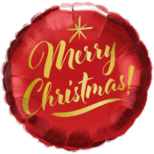Merry Christmas rot Folienballon 45cm