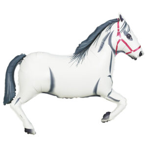 Pferd weiß / Folienballon / L circa 79 cm