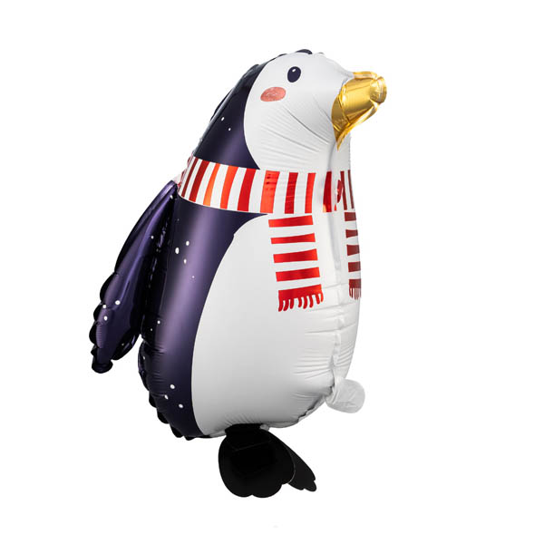 Airwalker Pinguin mit Schal, Folienballon, H 42 cm