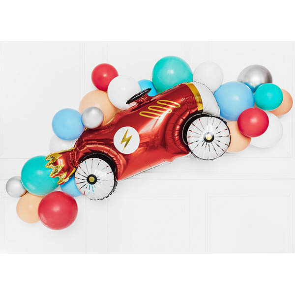 Rennauto rot groß, Folienballon, 92 cm x 45 cm – Bild 2