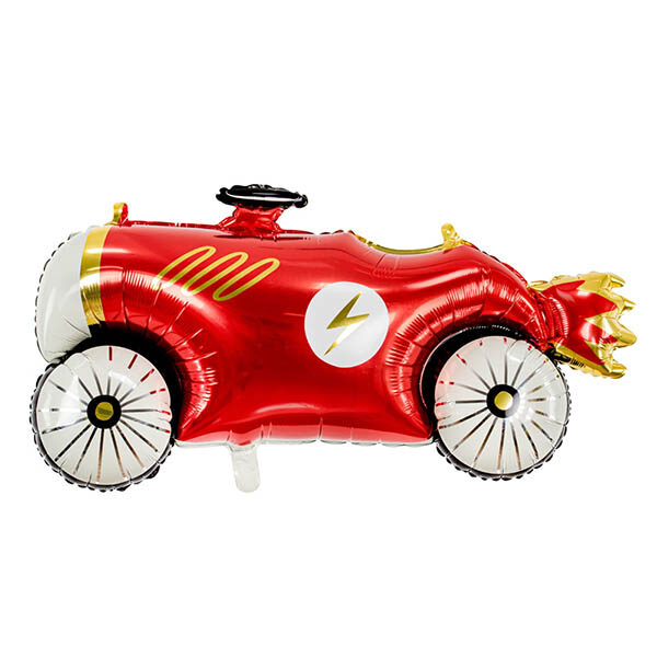 Rennauto rot groß, Folienballon, 92 cm x 45 cm