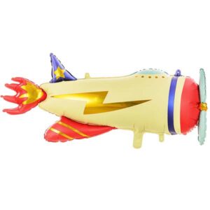 Retro Flugzeug, Folienballon 91 x 39cm