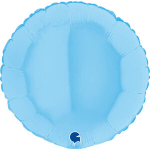 90cm Rund, pastell blau, Folienballon