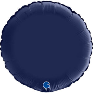 45cm Rund, Dunkelblau Satin, Folienballon