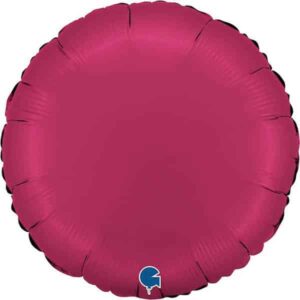 45cm Rund, Satin Cherry, Folienballon