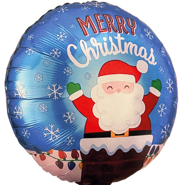 Santa im Kamin Folienballon 45cm – Bild 2