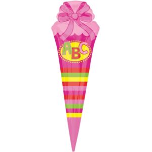 Folienballon Schultüte pink