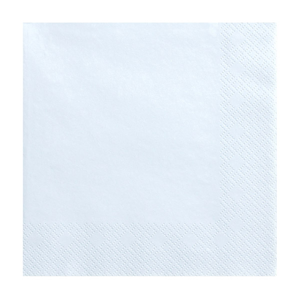 Servietten, hellblau, dreilagig, 20 Stk., 33 x 33 cm