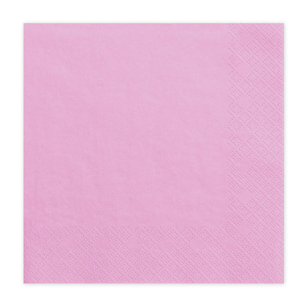 Servietten, pink, dreilagig, 20 Stk., 33 x 33 cm