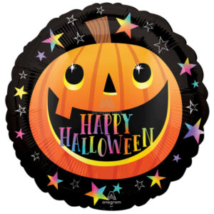Smiley “Happy Halloween Pumpkin” Folienballon, rund, D 45 cm