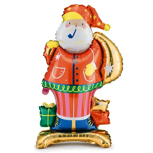 Weihnachtsmann, Folienballon 50 cm x 85 cm, selbststehend