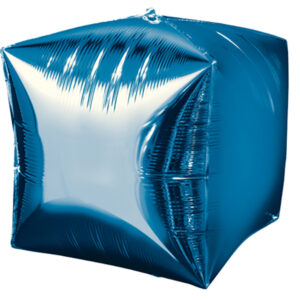 40cm Würfel Metallic Blau