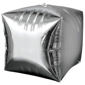 45cm Würfel Metallic Silber